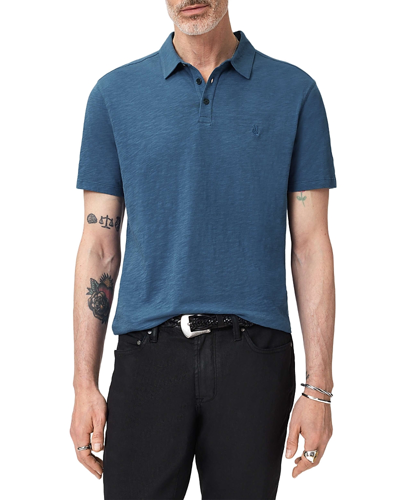 John Varvatos Victor Short Sleeve Slub Cotton Polo