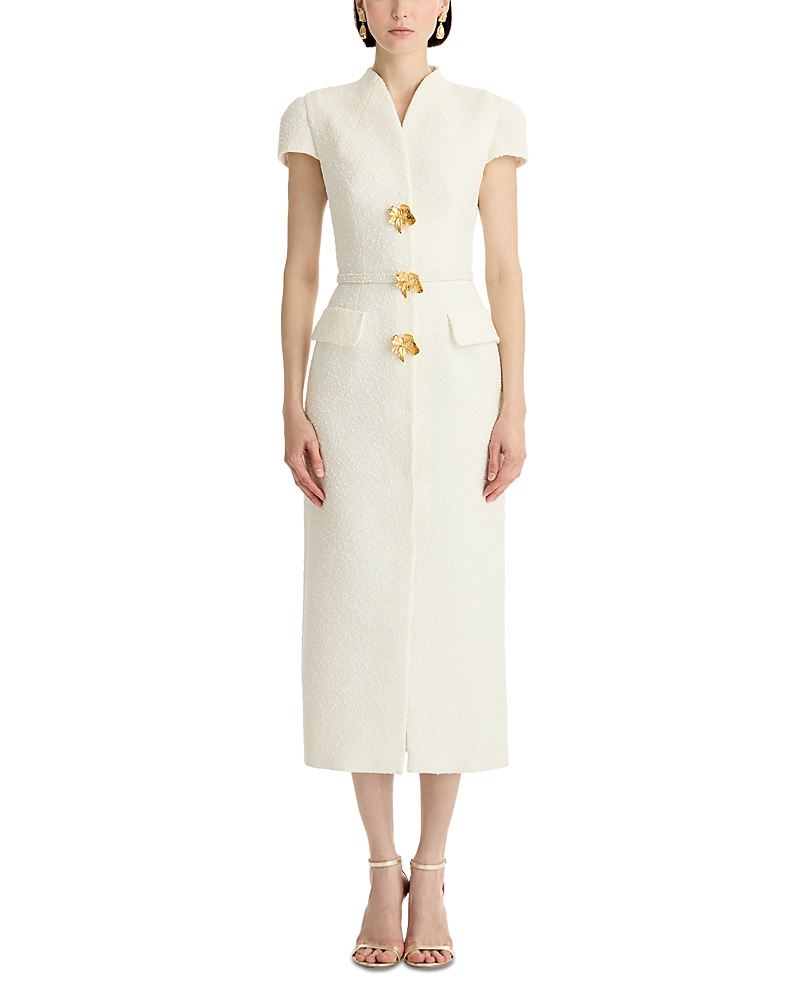 Oscar de la Renta Textured Wool Dress
