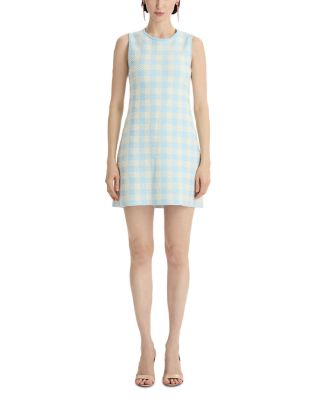 Gingham Jacquard Shift Dress