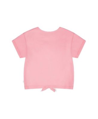 Girls' Organic Cotton Jersey Ice Cream T-Shirt with Tie at Waist - Little Kid