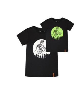 Boys' Organic Cotton Jersey Dino On Bike T-Shirt - Little Kid, Big Kid