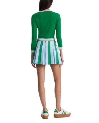 Emilie Wide Pleated Mini Skirt