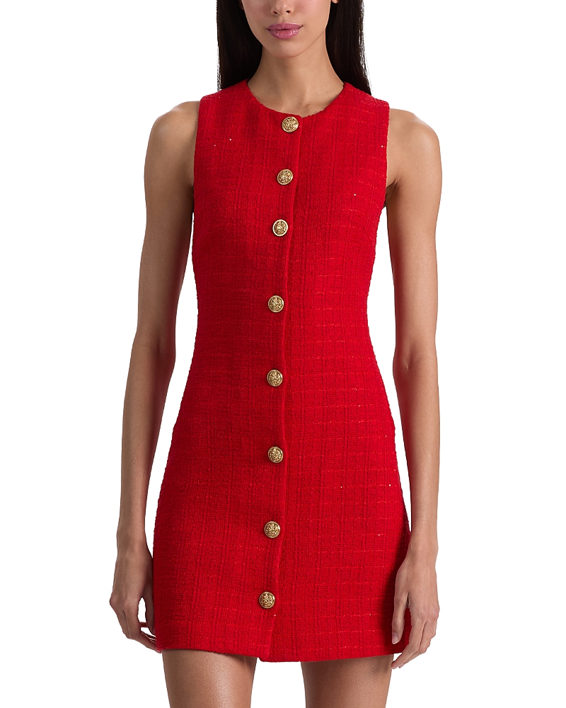 Alice and Olivia Cade Button Front Sleeveless Dress
