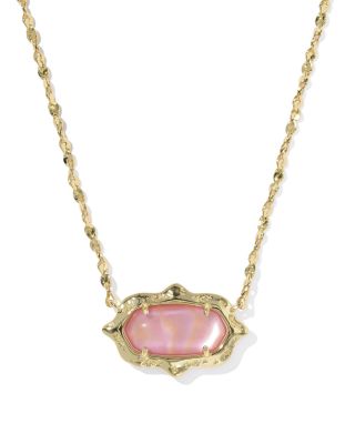 Elisa Scallop Frame Short Pendant Necklace, 16"