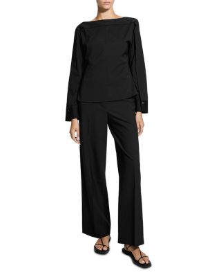 Open Sleeved Boat Neck Top  