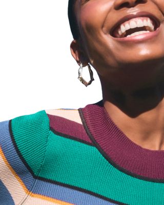 Adriana Scallop Frame Hoop Earrings