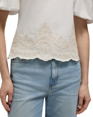 Eyelet Puff Sleeve Top