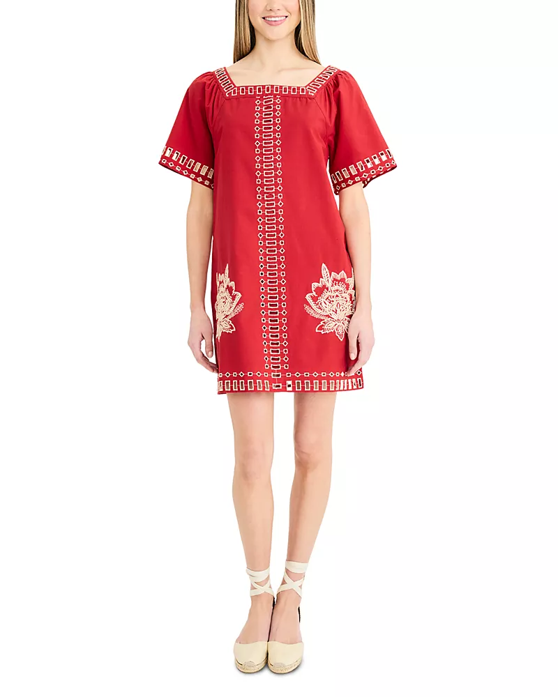 The Good Journey Embroidered Mini Dress