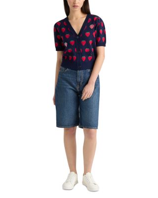 Puff Sleeve Jacquard Cardigan