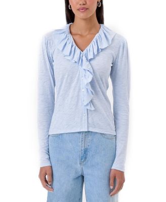 GOLDIELEWINTER Ariana Ruffle Shirt