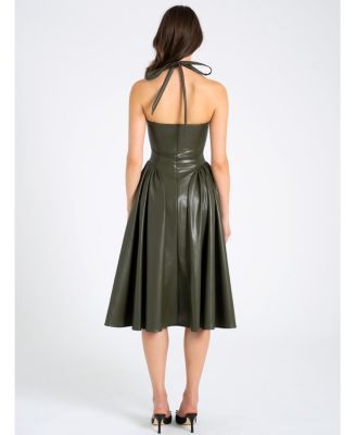  Eliana Faux Leather Dress