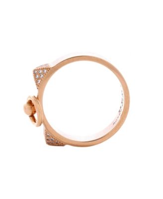 Small Collier de Chien Ring 18K Rose Gold and Diamonds