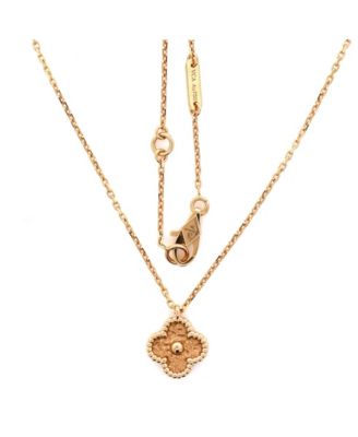  Sweet Alhambra Pendant Necklace 18K Rose Gold, 15.75"