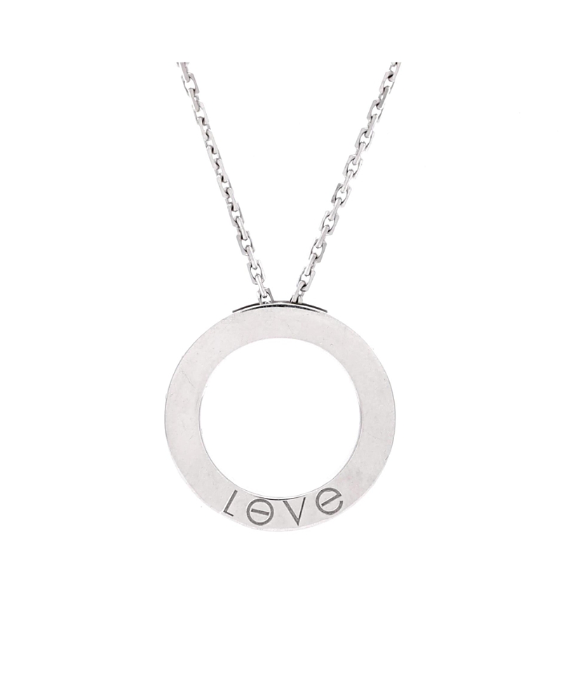 Pre-Owned Cartier Love Pendant Necklace 18K White Gold, 16.5"