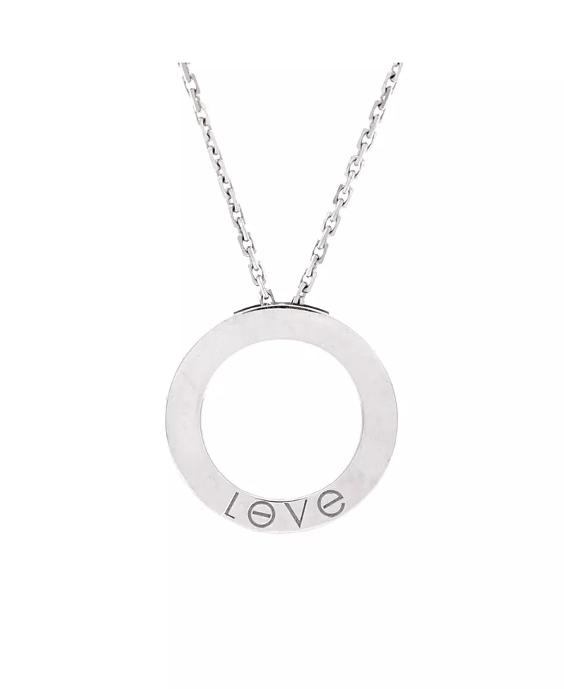 Pre-Owned Cartier Love Pendant Necklace 18K White Gold, 16.5"