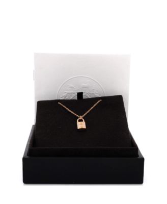 Amulettes Cadenas Pendant Necklace 18K Rose Gold with Diamonds, 15.75"