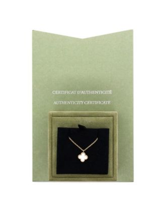  Sweet Alhambra Pendant Necklace 18K Gold and Mother of Pearl, 15.75"