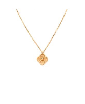  Sweet Alhambra Pendant Necklace 18K Rose Gold, 15.75"