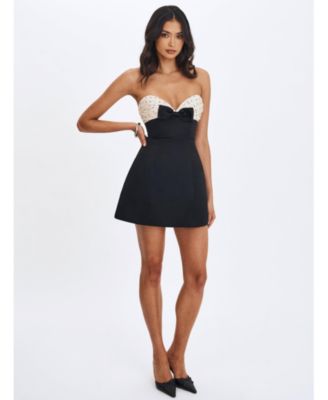  Florrie Polka Dot Sweetheart Mini Dress