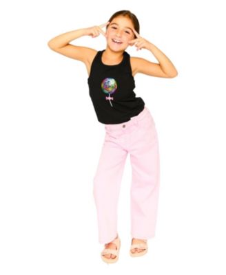 Girls' Wide Leg Jeans - Little Kid