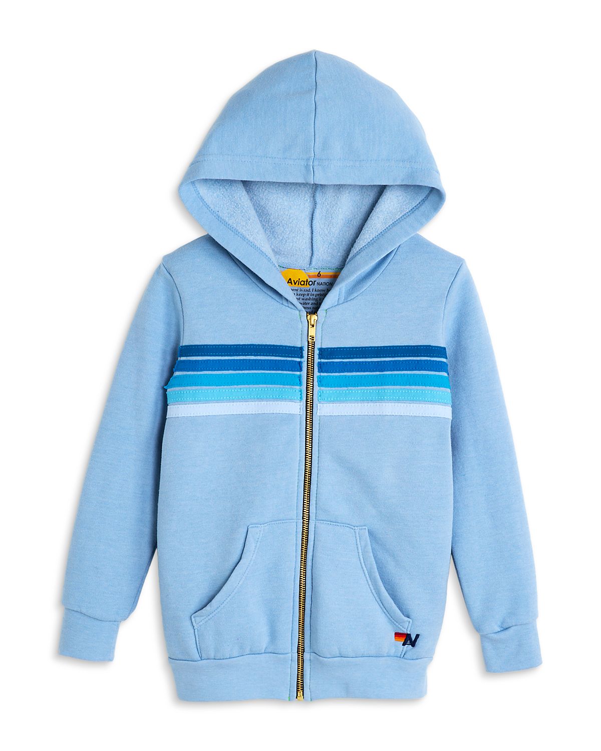 Aviator Nation Unisex 5 Stripe Zip Hoodie - Little Kid, Big Kid