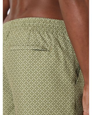 Drawstring Geo Print Swimsuit