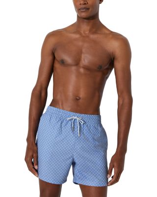 Drawstring Geo Print Swimsuit