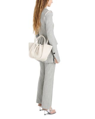 Small Ruched Leather Tote Bag