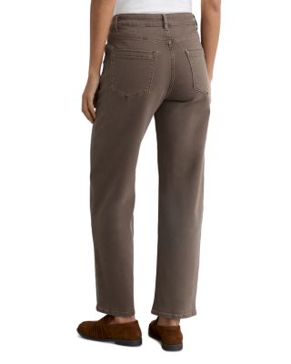 Selin Mid Rise Straight Ankle Jeans in Mocha Brown