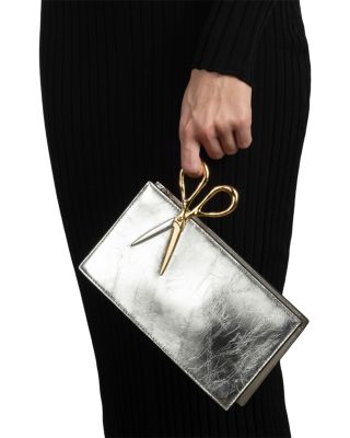 Petite Scissor Leather Clutch