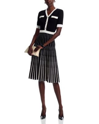 Wrinkle Resistant Monochrome Soft Knit Dress