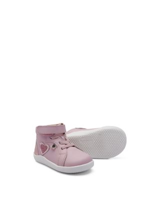 Girls' Ruffle Heart Leather Sneakers - Baby, Toddler