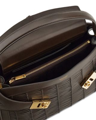 Hug Medium Woven Leather Handbag