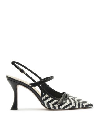 Women's Raffia Slingback Pumps