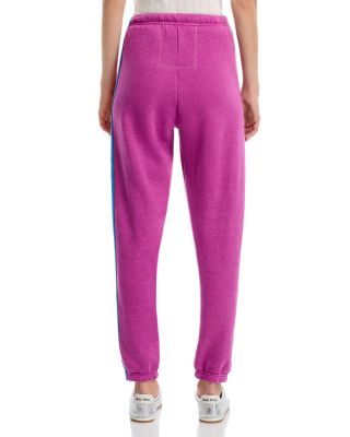 Rainbow-Stripe Sweatpants in Magenta/Orange/Yellow