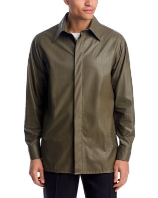Long Sleeve Hidden Placket Shirt