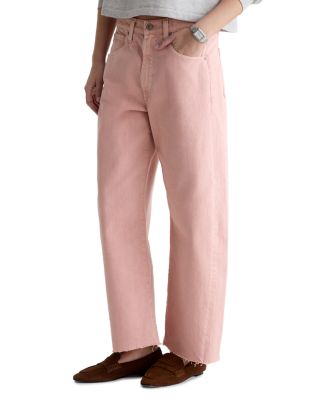 Hattie High Rise Crop Barrel Leg Jeans in Sulfur Sparkling Rose