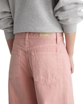 Hattie High Rise Crop Barrel Leg Jeans in Sulfur Sparkling Rose