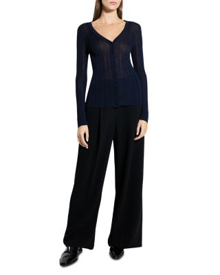 Novel Rib V Neck Cardigan 