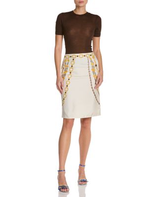 Silk Twill Print The Lover Skirt