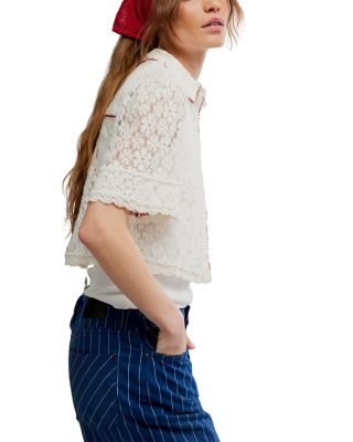 Mannie Lace Button Down Shirt