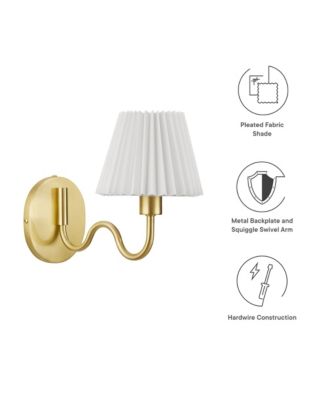  Wave Squiggle Arm Wall Sconce