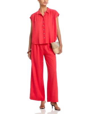 Short Sleeved Button Front Camp Shirt 