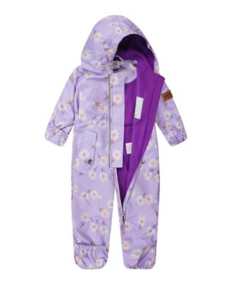 Girls' Mid-Season One-Piece Daisy Print Outerwear with Hat - Baby