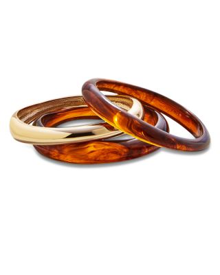 Raven Resin Bangles, Set of Three