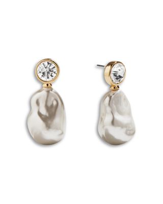 Elizabeth Glass Pearl Earrings