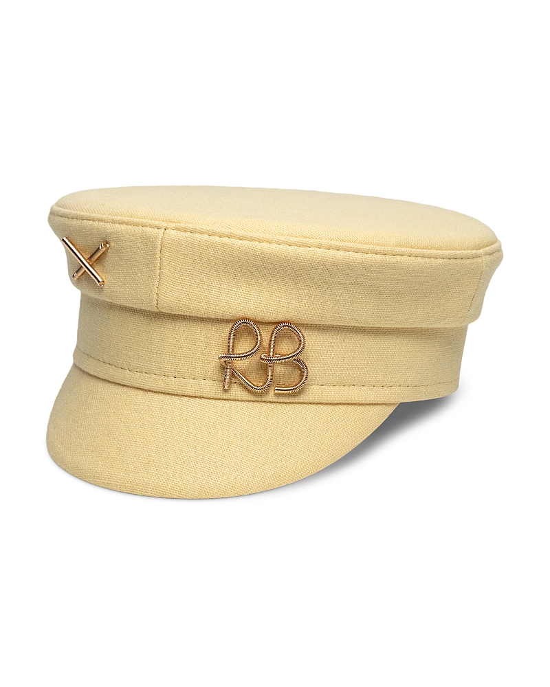 Ruslan Baginskiy Embellished Yellow Baker Boy Cap