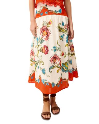 Vicki Floral Drop Waist Skirt