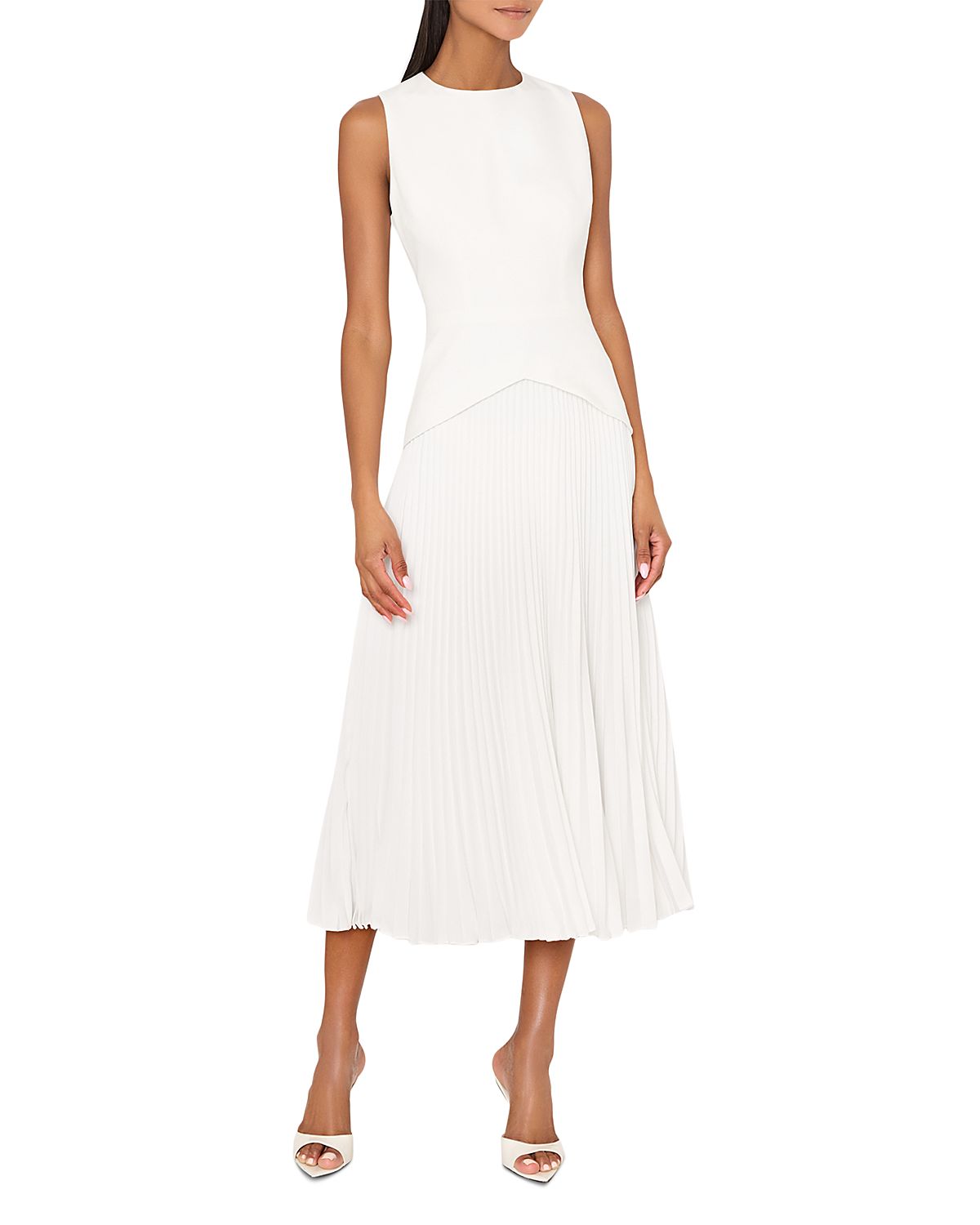 Milly Haddy Pleated Midi Dress