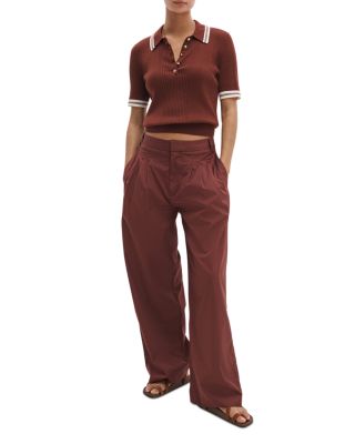 Laurie Tipped Short Sleeve Polo Sweater